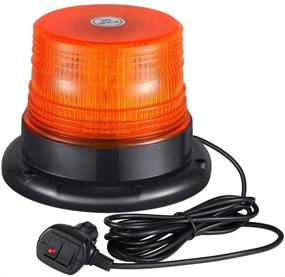 img 4 attached to 🚨 AT-HAIHAN Magnetic Rooftop Warning LED Strobe Beacon Flashing Lights: Ideal for Vehicles, ATV, UTV, Cars, Snow Plow Trucks - 12V 24V Amber Light