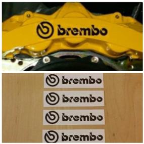 img 2 attached to 🔥 Brembo Brake Caliper Decal Sticker Set of 4 (Black) - High Temperature Resistant