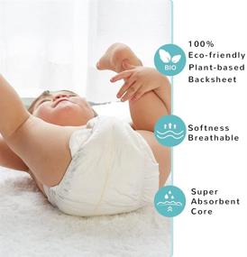img 3 attached to ECO BOOM Ultra-Absorbent Disposable Diapers - Natural & Eco-Friendly, Size 5 (26lb+), 62 Count - Featuring Bio-Core Blend, No Latex or Chlorine
