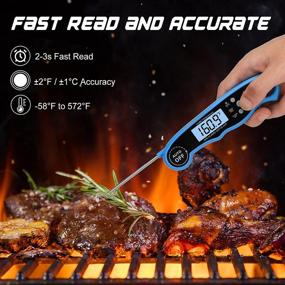 img 3 attached to Comluck CA002 Digital Meat Thermometer: Instant Read for Grilling, Smoking, and Cooking - 2-in-1 Dual Probe, Oven Safe, Alarm for BBQ, Steak, Turkey