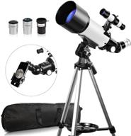 🌌 adult telescope for astronomy travel, portable refractor telescope with carry bag, 70mm aperture, 400mm focal length, ideal gift for kids logo