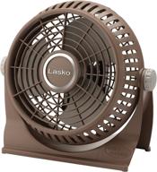 🔌 lasko 505 10-inch pivoting head small desk fan - portable electric table fan with quiet personal cooling, perfect for travel, bedroom, dorm, office – bronze logo