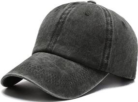 img 4 attached to 🧢 FGSS Men's Bear Print Adjustable Cotton Strapback Dad Hat Baseball Cap: Ultimate Style and Comfort