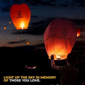 img 3 attached to 🏮 Liamology Chinese Lanterns: Biodegradable Sky Memorial Lanterns 10pk - Perfect for Funerals and Remembrance (Loved)