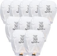 🏮 liamology chinese lanterns: biodegradable sky memorial lanterns 10pk - perfect for funerals and remembrance (loved) logo