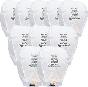 img 4 attached to 🏮 Liamology Chinese Lanterns: Biodegradable Sky Memorial Lanterns 10pk - Perfect for Funerals and Remembrance (Loved)
