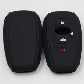 img 3 attached to Btopars 2Pcs Black Silicone 4 Buttons Smart Key Fob Skin Cover Case Protector Keyless Compatible With Subaru 2014 2015 2016 2017 BRZ 2015-2021 Legacy 2020 2021 Outback Ascent Crosstrek Forester WRX