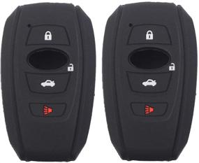 img 4 attached to Btopars 2Pcs Black Silicone 4 Buttons Smart Key Fob Skin Cover Case Protector Keyless Compatible With Subaru 2014 2015 2016 2017 BRZ 2015-2021 Legacy 2020 2021 Outback Ascent Crosstrek Forester WRX