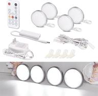 💡 wobane super bright led under cabinet lighting kit with rf remote control - 112 leds, 700lm, etl adapter - ideal for kitchen, closet, counter, bookshelf, shelf, display case - sliver, 6000k white логотип