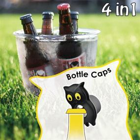 img 2 attached to 🦉 Green 4 in 1 Cute Fun Owl Multi Bottle Opener for Twist-off Caps - Ideal for Children, Weak Hands - Beer/Soda Can Opener & Jar Opener