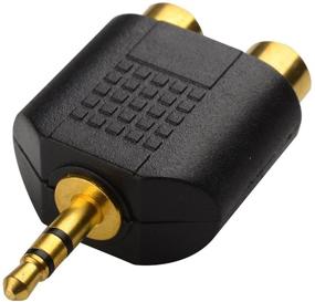 img 2 attached to 🎧 CERRXIAN LEMENG (2-Pack) Gold Plated 3.5mm Stereo to 2-RCA Male to Female Adapter: High-Quality Audio Splitter for Dual RCA Connection