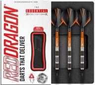 🐉 high quality red dragon amberjack soft tip darts set: 18g tungsten steel with flights and stems логотип