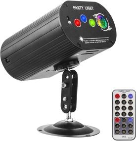 img 4 attached to 🎉 Miuko Disco DJ Light with Remote Control - 72 Patterns Strobe Stage Lights for Party Room, Birthday, Wedding, Bar, Karaoke, Festivals - Sound Activated LED Projector Light with RGB Lasers & Background