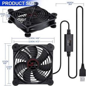 img 3 attached to 🌀 Snowfan U01 Silent 120mm USB Fan | Portable 5V Cooling Fan for Receiver, DVR, Playstation, Xbox, Computer Cabinet | 3 Adjustable Wind Speeds (12025)