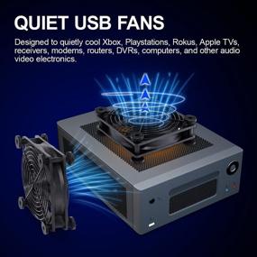 img 2 attached to 🌀 Snowfan U01 Silent 120mm USB Fan | Portable 5V Cooling Fan for Receiver, DVR, Playstation, Xbox, Computer Cabinet | 3 Adjustable Wind Speeds (12025)