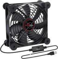 🌀 snowfan u01 silent 120mm usb fan | portable 5v cooling fan for receiver, dvr, playstation, xbox, computer cabinet | 3 adjustable wind speeds (12025) логотип