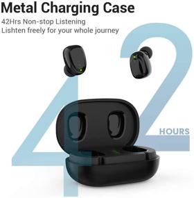 img 3 attached to 🎧 BNCHI TWS Earbuds Bluetooth 5.0 Headphones with Metal Charging Case | Super Stereo, Noise Cancellation Mic, Touch Control | 42 Hours Playback | iPhone & Android Compatible (Black)