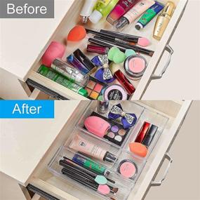 img 3 attached to 🗄️ Organize Your Bathroom and Kitchen with 18 Pcs Clear Plastic Drawer Organizer – Keep Makeup, Jewelry, and Utensils Neat and Tidy!