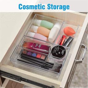 img 2 attached to 🗄️ Organize Your Bathroom and Kitchen with 18 Pcs Clear Plastic Drawer Organizer – Keep Makeup, Jewelry, and Utensils Neat and Tidy!