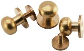 img 3 attached to 🔩 20-Piece DIY Brass Stud Screwback Spots for Purse Handbag, 5mm Size – Elevate Your E-Life!