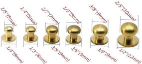 img 1 attached to 🔩 20-Piece DIY Brass Stud Screwback Spots for Purse Handbag, 5mm Size – Elevate Your E-Life!