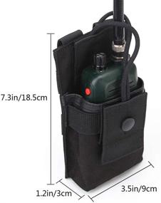 img 3 attached to 📻 Molle Short Radio Pouch: Tactical Holder Case for BaoFeng UV-5R UV82 (BK)