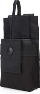 📻 molle short radio pouch: tactical holder case for baofeng uv-5r uv82 (bk) logo