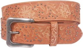 img 3 attached to Vintage Cowhide Leather Embossed Studded Women's Accessories