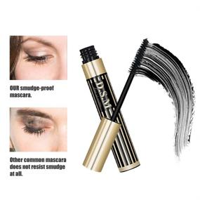 img 2 attached to 💧 Nature Thick & Lengthening Mascara - Double Extension, Waterproof, Long Lasting, Flake Free, Smudge-proof, Clump-free, Black Mascara 0.35 fl oz