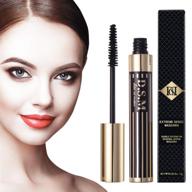 💧 nature thick & lengthening mascara - double extension, waterproof, long lasting, flake free, smudge-proof, clump-free, black mascara 0.35 fl oz logo