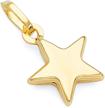 yellow gold star charm pendant logo