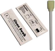 🧼 cleanroom foam swabs 5.11" with 99.7% ipa cleaning solution - thermal transfer head cleaning kit - tape head cleaner pack of 25pcs ck-ipa707 logo