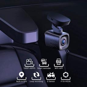 img 3 attached to JOMISE K7 Dash Cam for Cars: 2.5K Smart Driving Recorder with WiFi, GPS, and Advanced Safety Features