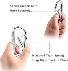 img 3 attached to 🏕️ 3" 10 Pcs Gimars Improved Durable Spring-Loaded Gate Aluminum D Ring Carabiners Clips Hook for Camping: Ultimate Quality and Reliability