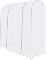 👕 tzbbl garment rack cover 5 ft – strong zipper protective rail cover (47" x 20" x 59"): effective storage solution логотип