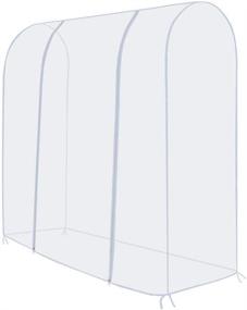 img 4 attached to 👕 TzBBL Garment Rack Cover 5 Ft – Strong Zipper Protective Rail Cover (47" X 20" X 59"): Effective Storage Solution