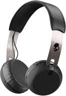 🎧 skullcandy grind bluetooth on-ear headphones: mic, 12-hr battery, supreme sound, comfort, black/chrome logo