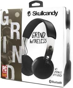 img 1 attached to 🎧 Наушники Skullcandy Grind Bluetooth в стиле накладные: микрофон, 12-часовой аккумулятор, превосходное звучание, комфорт, черно-хромированное.