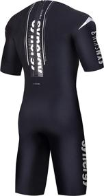 img 3 attached to Synergy Triathlon Swimskin - Men's SynSkin 3 Short Sleeve Skinsuit Ironman USAT & FINA Approved