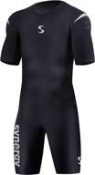synergy triathlon swimskin - men's synskin 3 short sleeve skinsuit ironman usat & fina approved logo