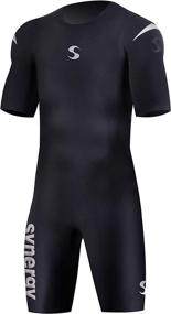 img 4 attached to Synergy Triathlon Swimskin - Men's SynSkin 3 Short Sleeve Skinsuit Ironman USAT & FINA Approved