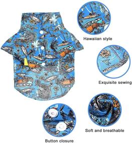 img 1 attached to 🌺 Stay Cool in Style: Medium Summer Pet Shirts - Hawaii Floral Design