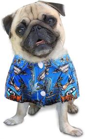 img 4 attached to 🌺 Stay Cool in Style: Medium Summer Pet Shirts - Hawaii Floral Design