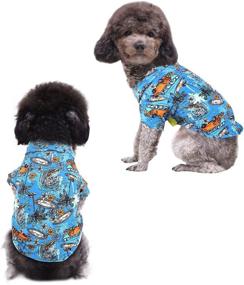 img 2 attached to 🌺 Stay Cool in Style: Medium Summer Pet Shirts - Hawaii Floral Design