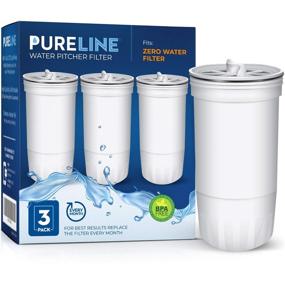 img 4 attached to 🚰 ZeroWater Compatible Pureline ZR-017 6-Stage Replacement Water Filters - 3 Pack for All Pitchers and Dispensers