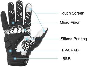 img 1 attached to 🧤 Skeleton Cycling Gloves for Motorcycles, Off-Road Vehicles, MTB - Bicycle Gloves with Shock Absorption, Non-Slip & Touch Screen Design, Ideal for Various Outdoor Sports