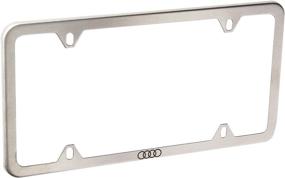 img 1 attached to 🚗 Audi ZAW071801D Slimline License Plate Frame featuring Genuine Audi Ring - Enhanced SEO