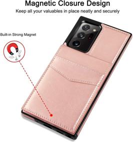 img 1 attached to 📱 COOYA Galaxy Note 20 Ultra Case with Card Holder Magnetic Clasp, PU Leather Wallet Folio Flip Protective Back Cover for Samsung Note 20 Ultra 5G 6.9 Inch