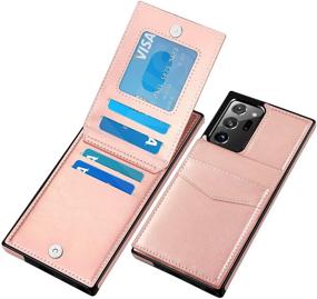 img 4 attached to 📱 COOYA Galaxy Note 20 Ultra Case with Card Holder Magnetic Clasp, PU Leather Wallet Folio Flip Protective Back Cover for Samsung Note 20 Ultra 5G 6.9 Inch