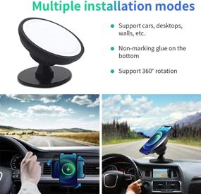 img 2 attached to MagSafe Car Mount - 360 Degree Rotation Dashboard Phone Stand Holder - Hands Free Mount for iPhone 12 - Black